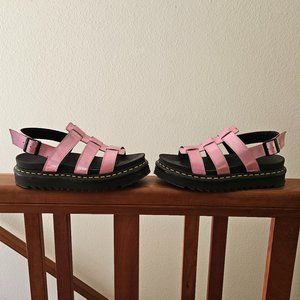 Dr. Martens Yelena Metallic Pink Platform Sandals Womens 8.5 US/40 EU/6.5 UK